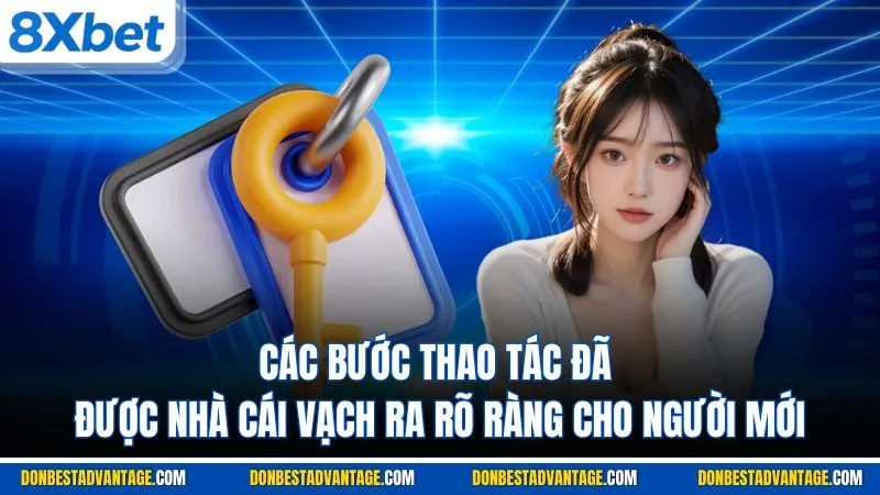 Các bước thao tác đã được nhà cái vạch ra rõ ràng cho người mới